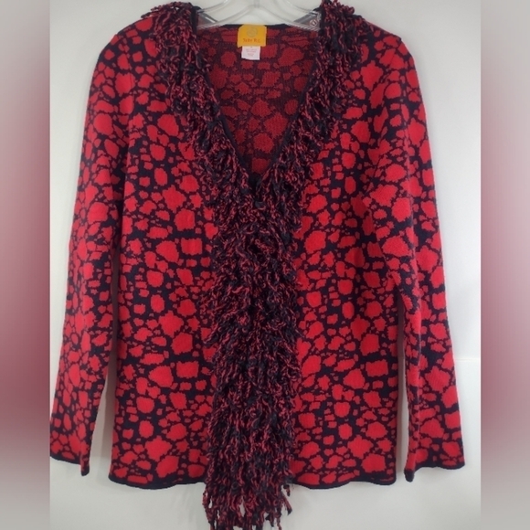 Ruby Rd.  women's Shag collar sweater, cardigan.  Size (M) - Picture 2 of 12